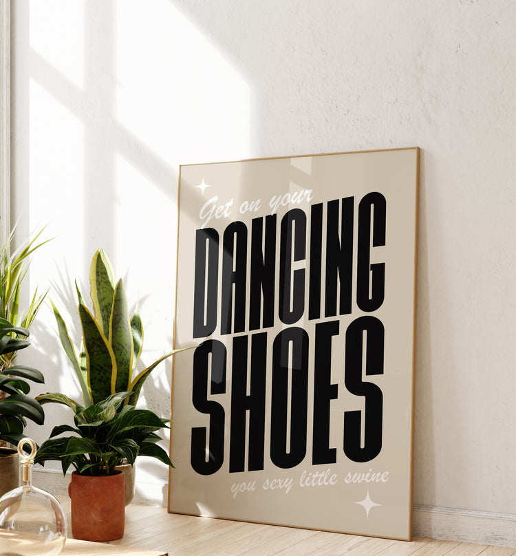 Dancing Shoes Typography Print