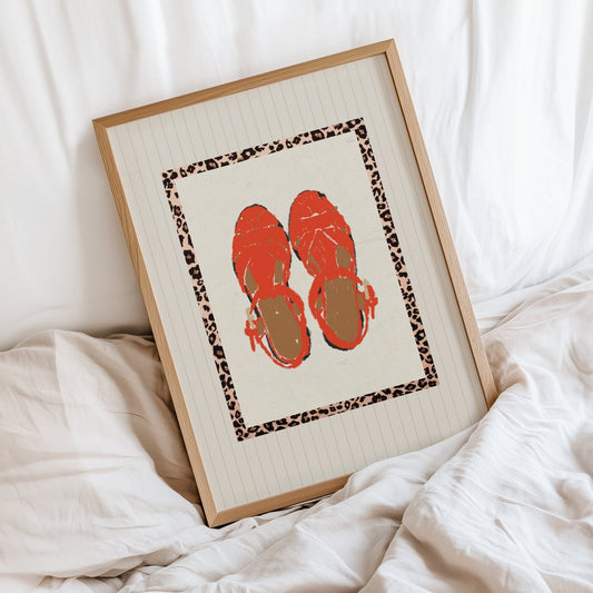Dressing Room Shoes Print