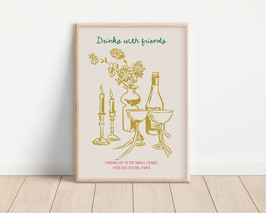 Drinks with Friends Kitchen Print