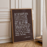 Enjoy The Ride Bourdain Quote Print