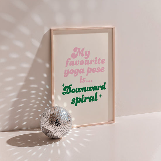 Favourite Yoga Pose Funny Quote Print