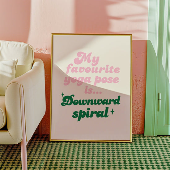 Favourite Yoga Pose Funny Quote Print