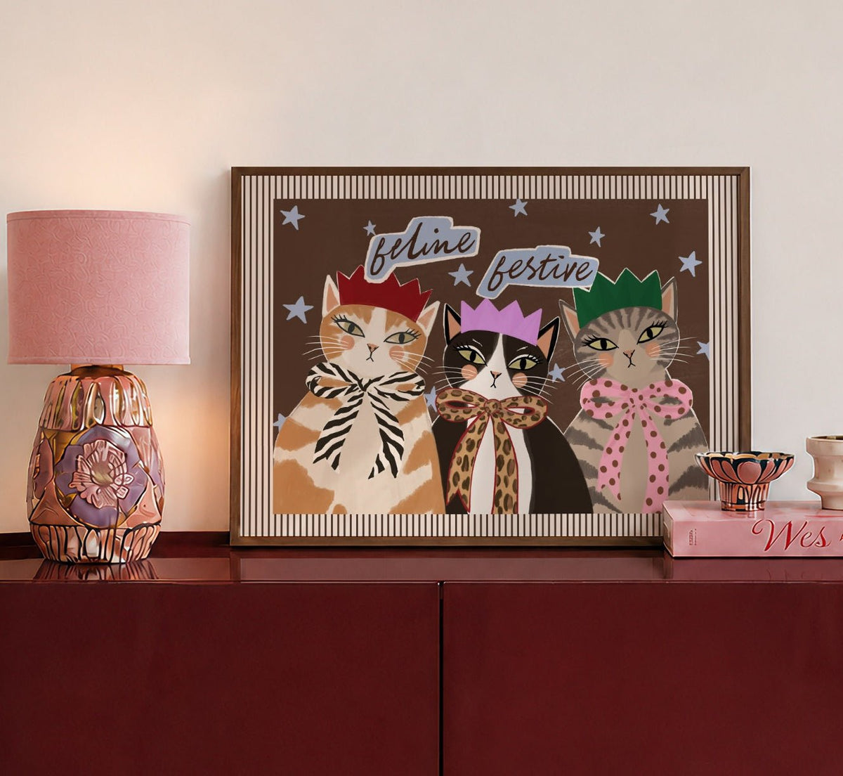 Feline Festive Christmas Cats Print