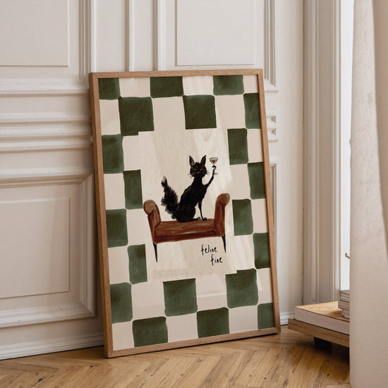 Close-up of Feline Fine Cat Print on premium 230gsm matte paper