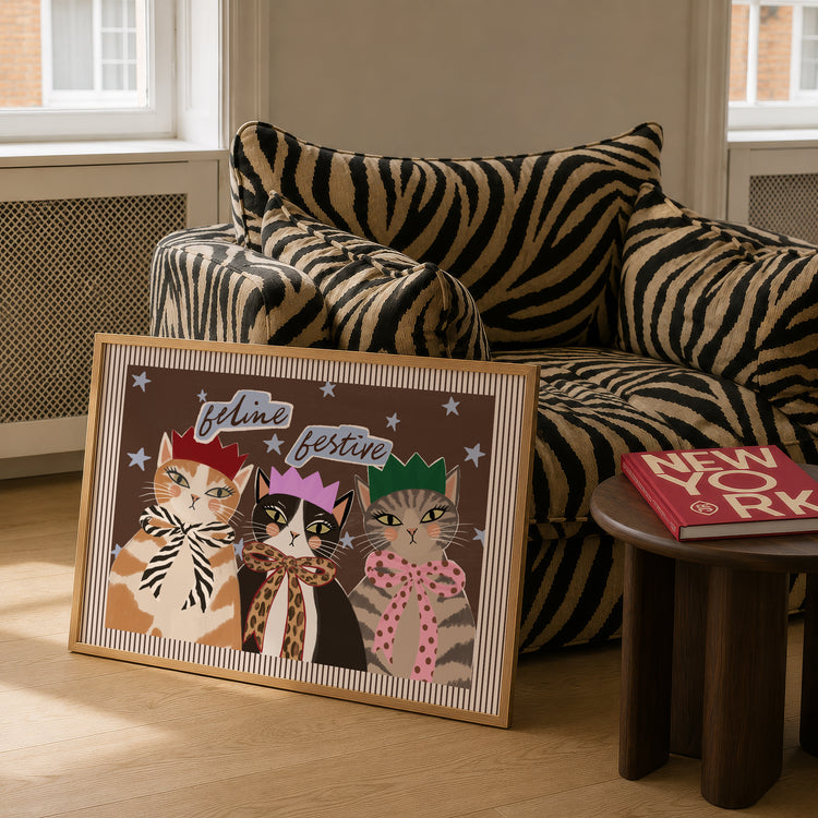Feline Festive Christmas Cats Print