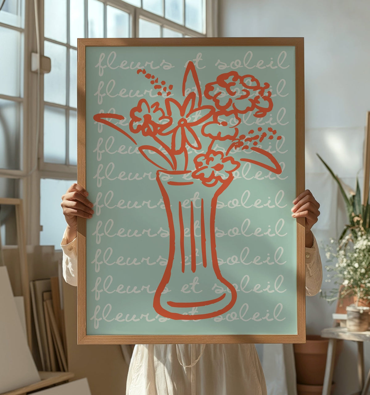 Fleurs et Soleil Print