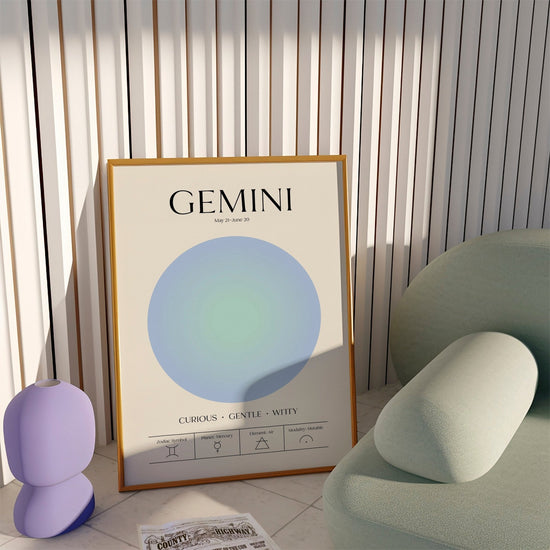 Gemini Zodiac Print