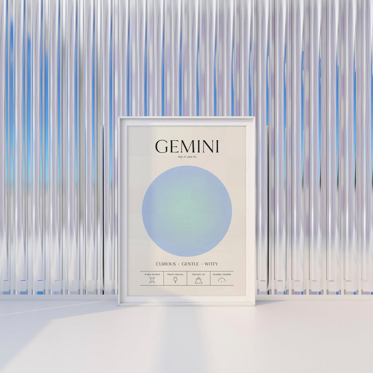 Gemini Zodiac Print