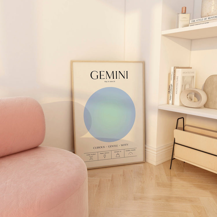 Gemini Zodiac Print