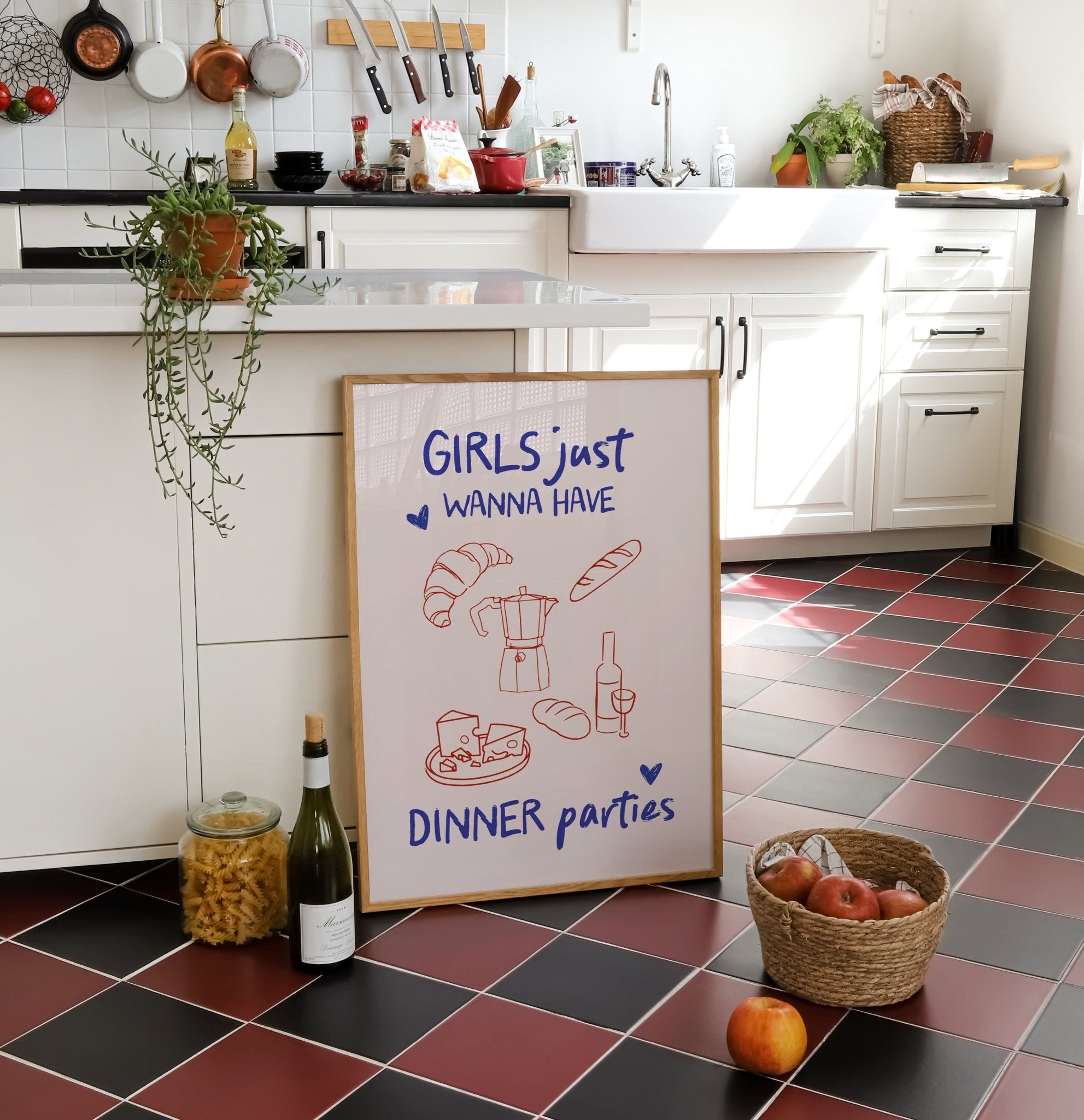 Girl's Dinner Kitchen Print