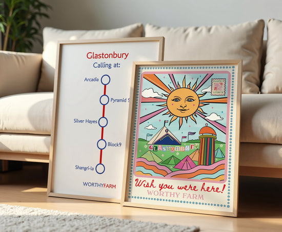 Glastonbury Areas Print