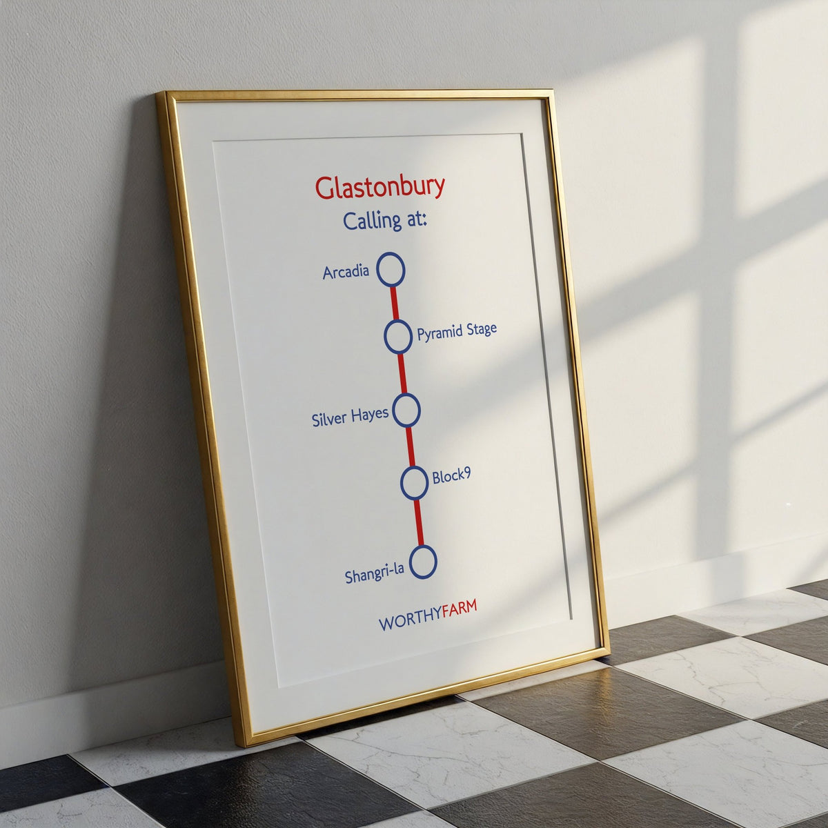 Glastonbury Areas Print