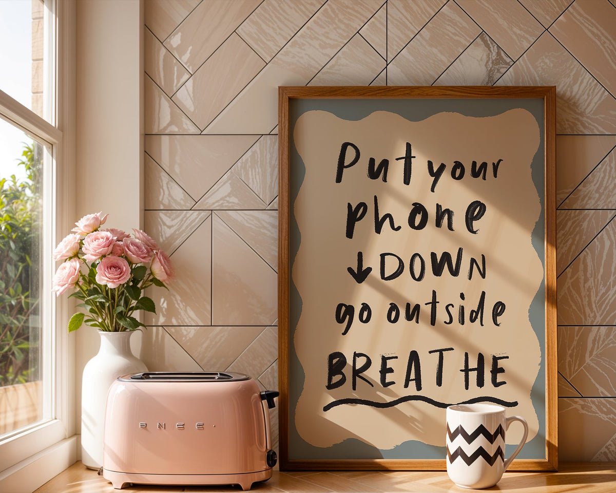 Go Outside & Breathe Self - Care Print