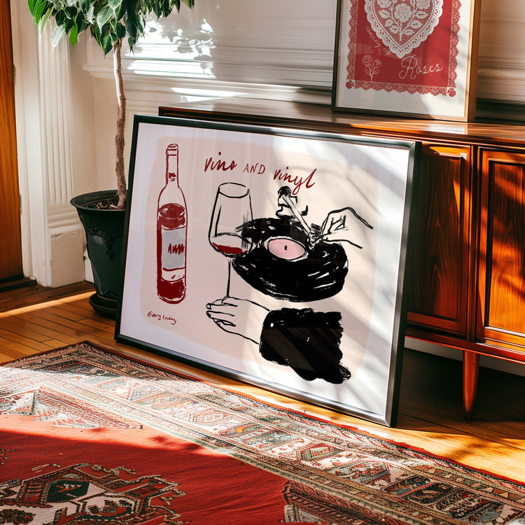 Vino & Vinyl Print