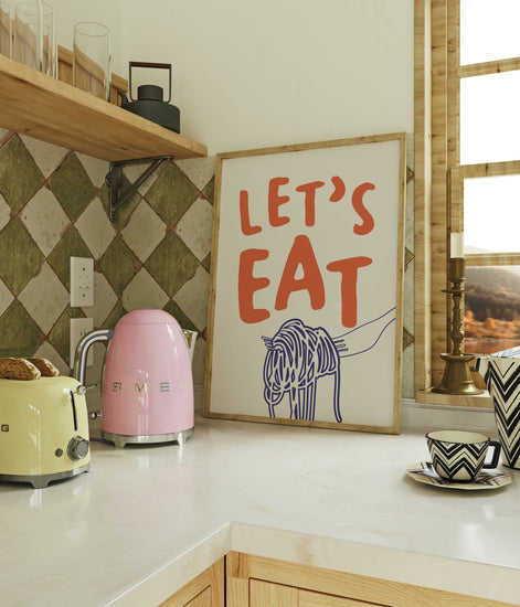 Let's Eat Kitchen Print