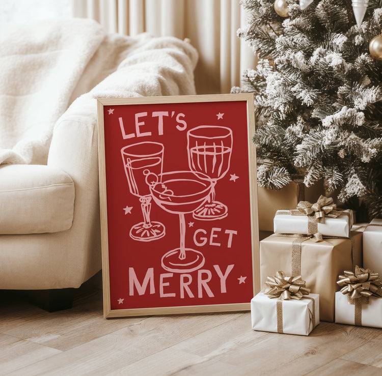 Let's Get Merry Christmas Print