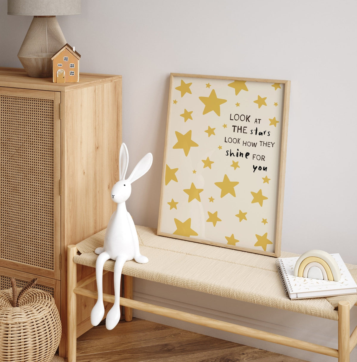 Look At The Stars Nursery Print