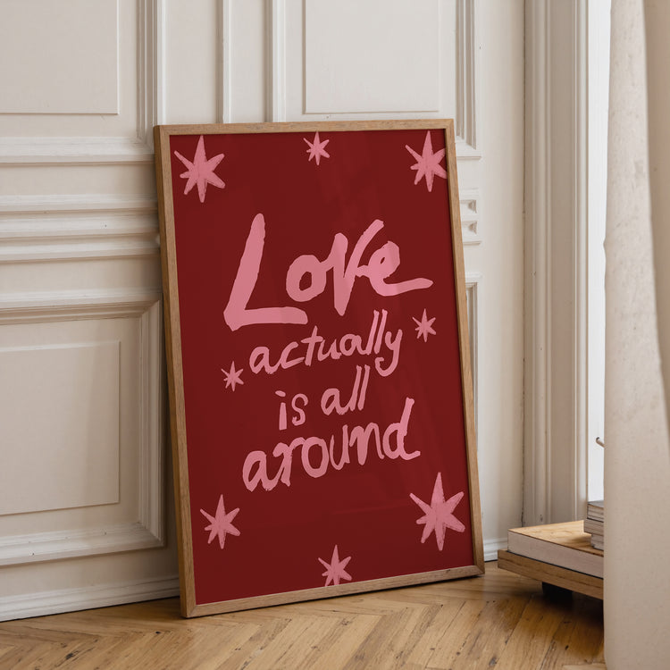 Love Is All Around Pink & Red Print
