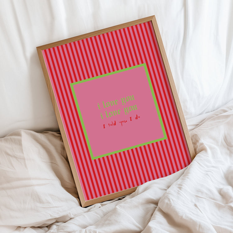 I Love You Lyrics Print
