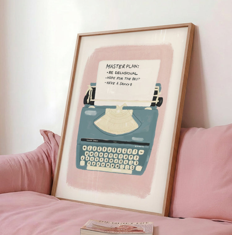 Master Plan Typewriter Print