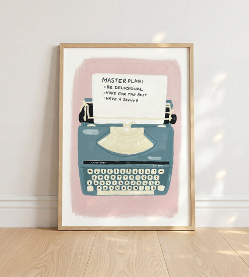 Master Plan Typewriter Print