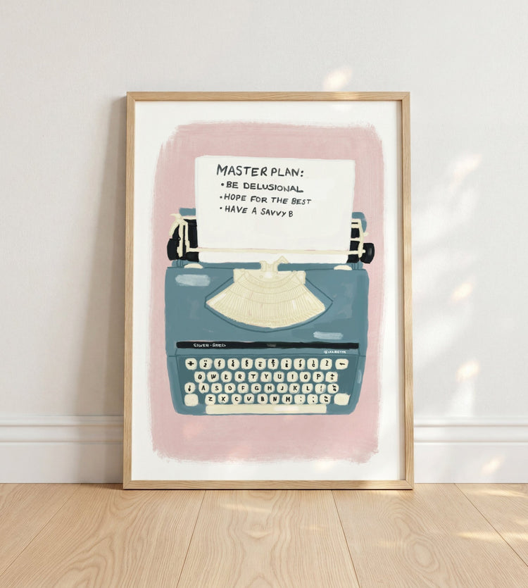 Master Plan Typewriter Print