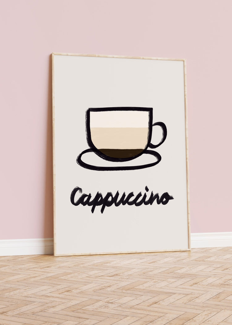 Minimalist Cappuccino Kitchen Print