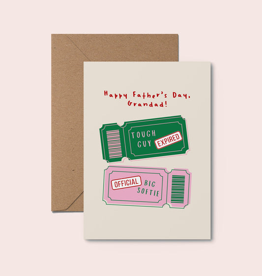 Official Big Softie - Father's Day Card for Grandad