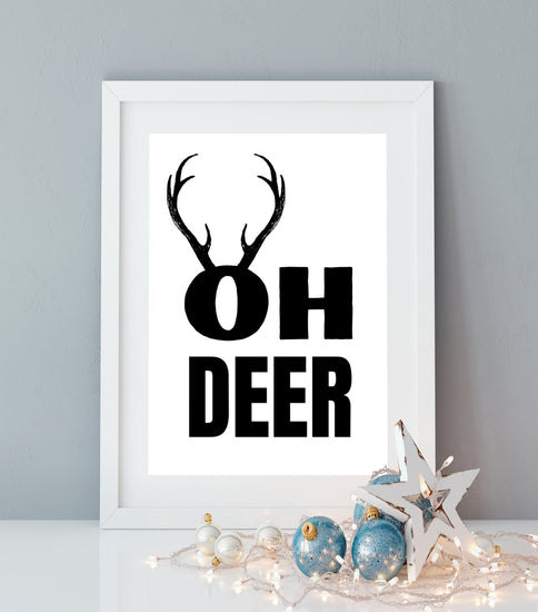 Oh Deer Christmas Picture Print