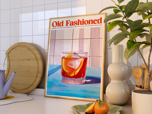 Old Fashioned Cocktail Print