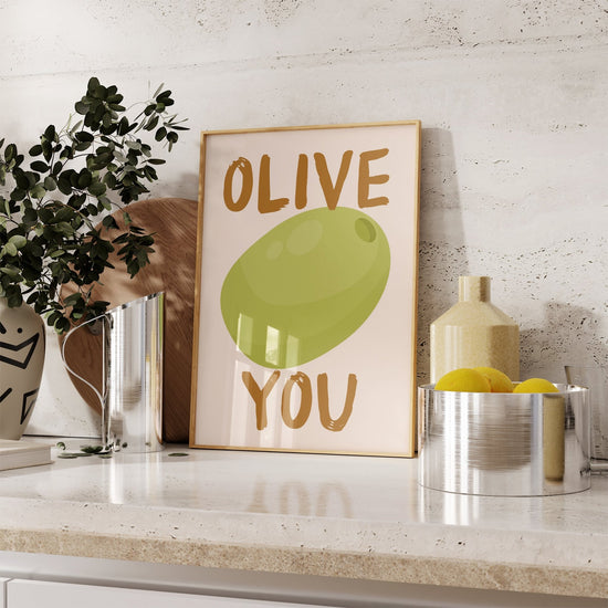 Olive You Kitchen Print