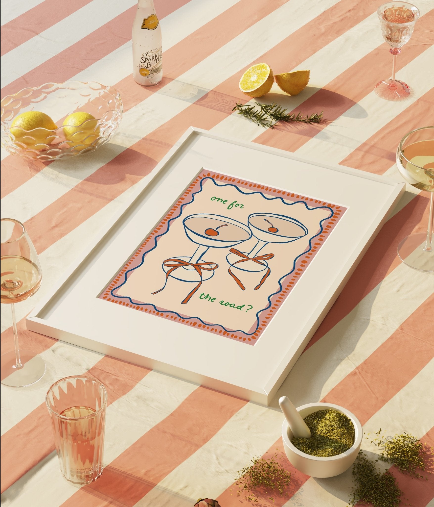 One For The Road Kitchen Aesthetic Print