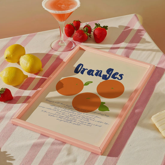 Retro Oranges Art Print Unique Wall Art from Moonshine Prints