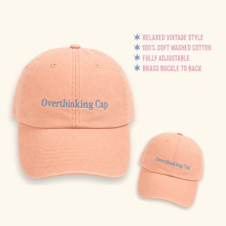 Overthinking Slogan Cap - 100% Cotton Cap