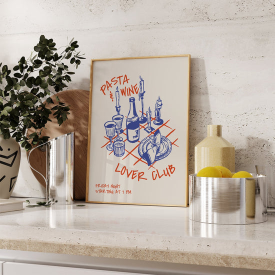 Pasta & Wine Lover Club Print