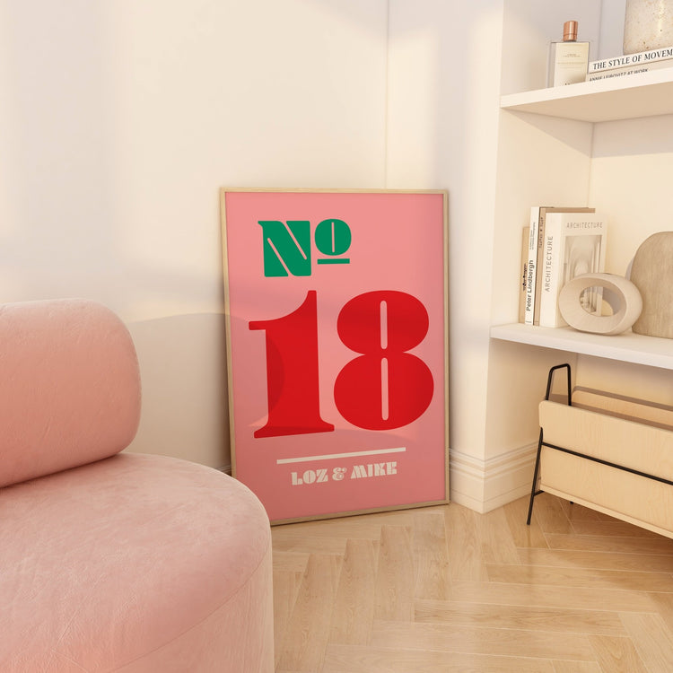 Personalised House Number Hallway Print