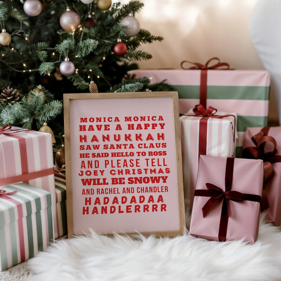 Phoebe Buffay Christmas Song Print in Pink