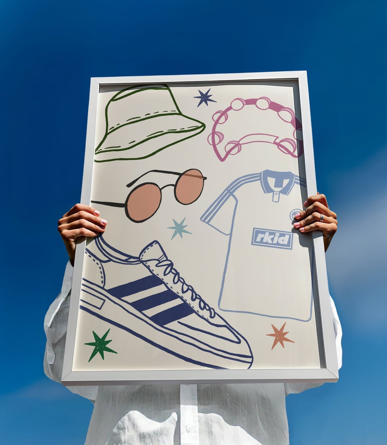 Oasis Merch Rkid Rkid Oasis Illustration Print | Unique Wall Art from Moonshine Prints