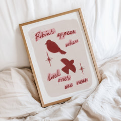Robins Appear Christmas Print