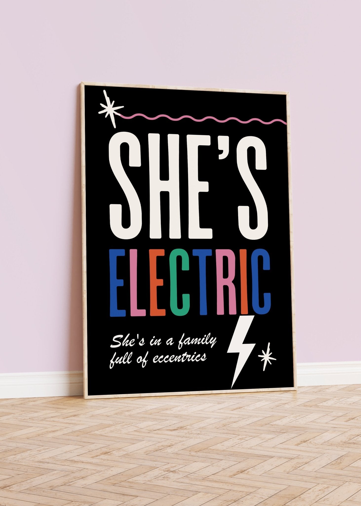 She's Electric Lyrics Inspired Print