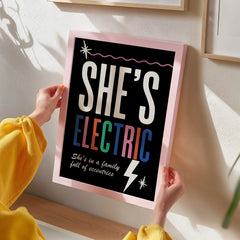She's Electric Lyrics Inspired Print
