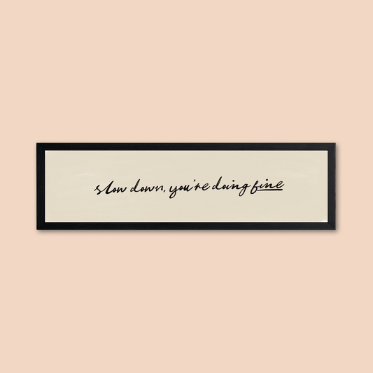 Slow Down Panoramic Framed Print