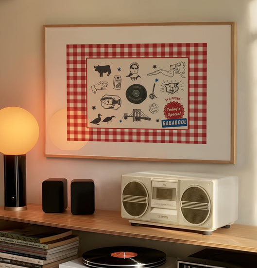TV and film inspired wall art print celebrating iconic Sopranos moments and characters