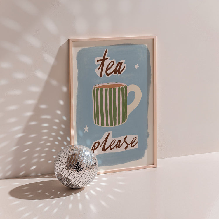 Tea Please Kitchen Illustration Print