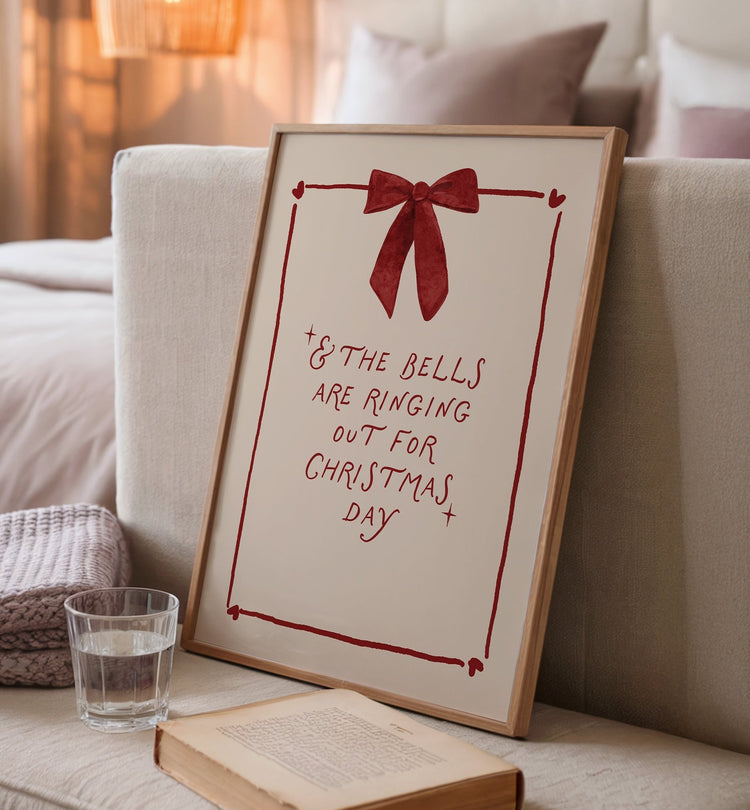 The Bells are Ringing Out for Christmas Print