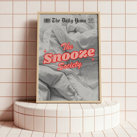 The Snooze Society Bedroom Print