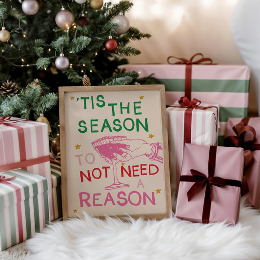 Tis The Season Christmas Wall Sign