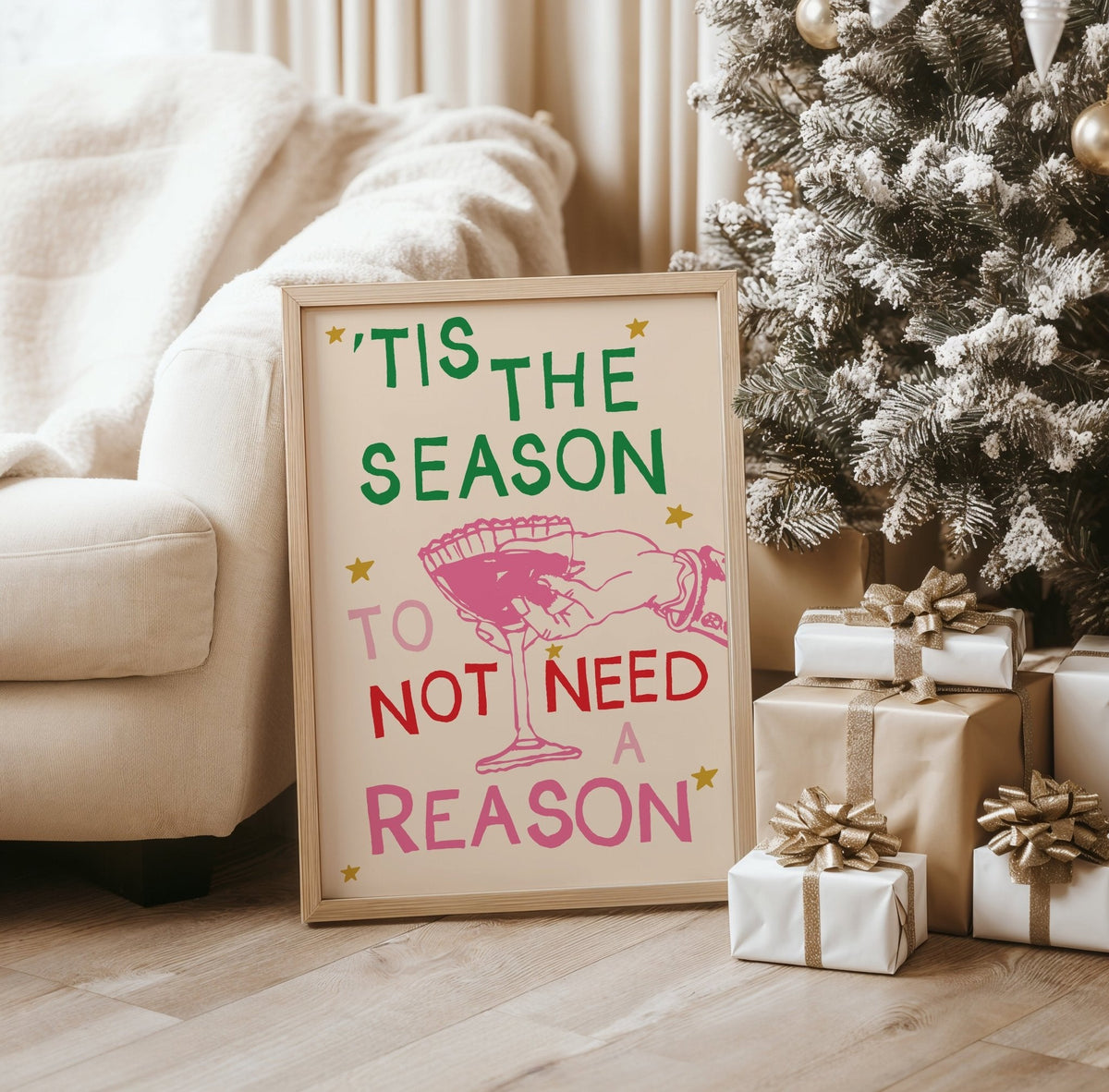 Tis The Season Christmas Wall Sign
