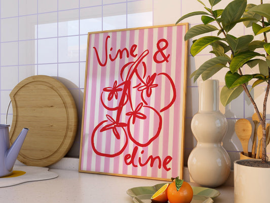 Vine & Dine Kitchen Print