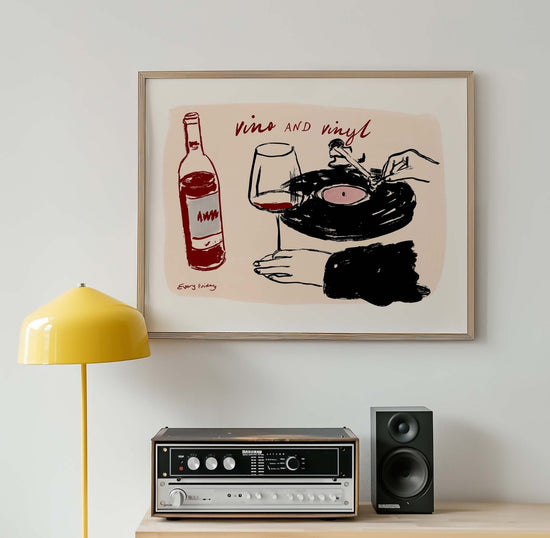 Vino & Vinyl Print